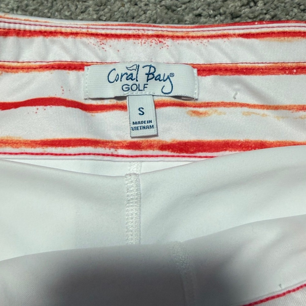Coral Bay Golf Skort Womens S White Orange Striped Active - Picture 5 of 6